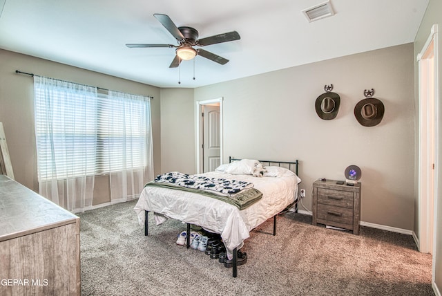 12140 Mesquite Thorn Dr, El Paso, TX 79934 - carpeted bedroom with baseboards and ceiling fan