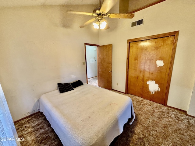 3197 Lonesome Dove Cir, El Paso, TX 79936 - carpeted bedroom featuring a ceiling fan