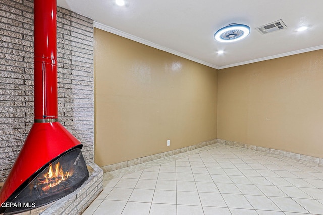 3417 Thomason Ave, El Paso, TX 79904 - empty room with ornamental molding, tile patterned flooring, and recessed lighting
