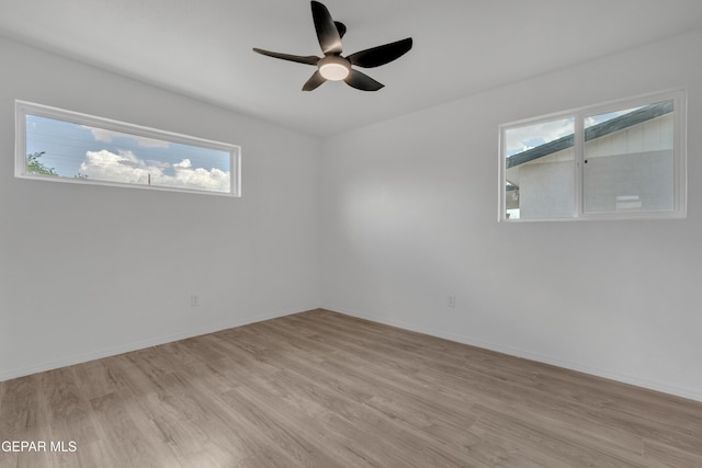 10113 Shenandoah St, El Paso, TX 79924 - unfurnished room with a ceiling fan, light wood-type flooring, and plenty of natural light