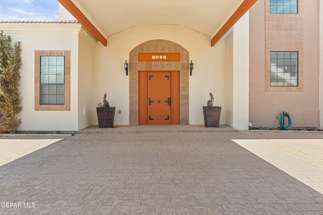 6514 Franklin Cove Place, El Paso, TX 79912 - view of exterior entry featuring stucco siding