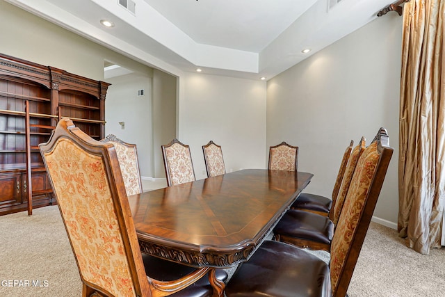 6514 Franklin Cove Place, El Paso, TX 79912 - carpeted dining space with recessed lighting and a raised ceiling