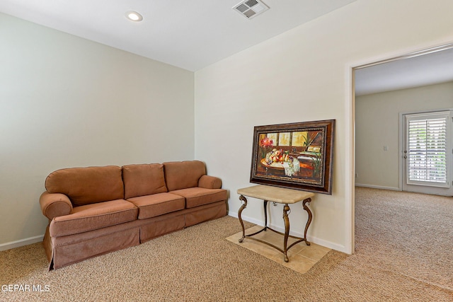 6514 Franklin Cove Place, El Paso, TX 79912 - living area featuring light carpet and recessed lighting