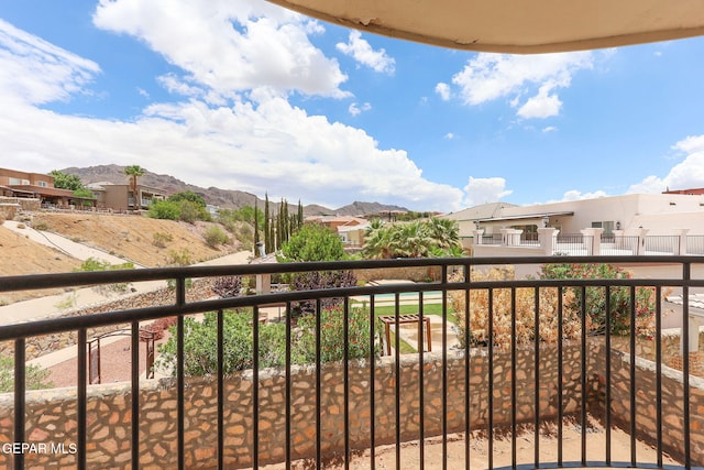 6514 Franklin Cove Place, El Paso, TX 79912 - balcony with a residential view and a mountain view
