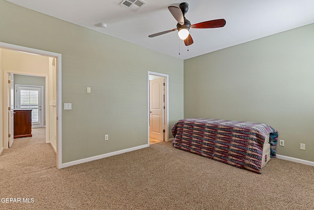 6514 Franklin Cove Place, El Paso, TX 79912 - bedroom featuring light colored carpet and ceiling fan