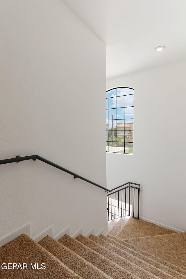 6514 Franklin Cove Place, El Paso, TX 79912 - stairs featuring carpet flooring