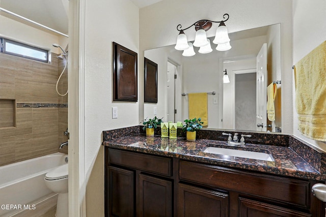 11353 W Ranch Ct, El Paso, TX 79934 - full bath featuring vanity, tub / shower combination, and a chandelier