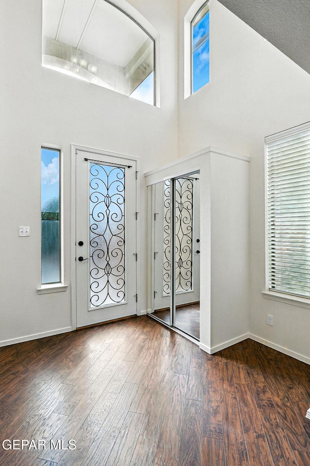 11353 W Ranch Ct, El Paso, TX 79934 - foyer entrance with wood finished floors and a high ceiling