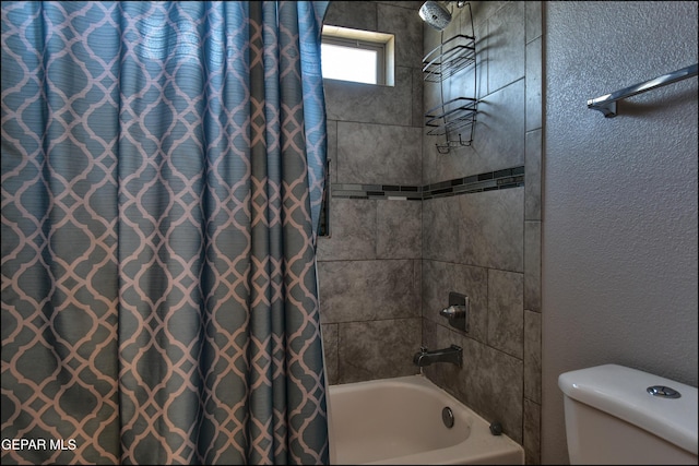 5949 Hidden Palms Dr, El Paso, TX 79924 - bathroom featuring shower / bath combo and toilet