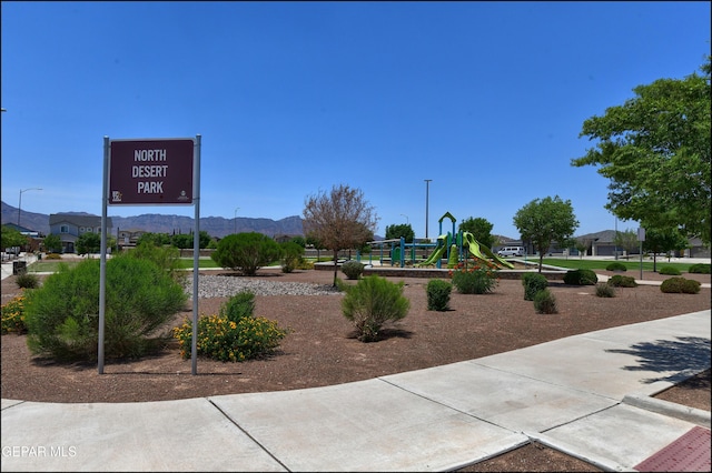 5949 Hidden Palms Dr, El Paso, TX 79924 - community play area with a mountain view