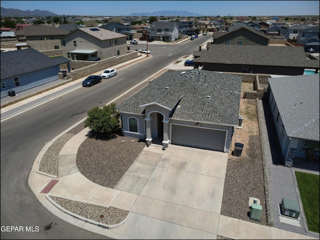 5949 Hidden Palms Dr, El Paso, TX 79924 - aerial perspective of suburban area featuring a mountain backdrop