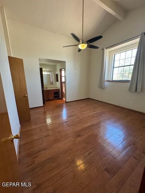 1718 Challenger Ln, El Paso, TX 79936 - unfurnished living room featuring hardwood / wood-style floors and a ceiling fan