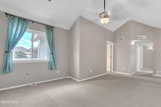 4328 Loma Alegre Dr, El Paso, TX 79934 - carpeted spare room with lofted ceiling and ceiling fan