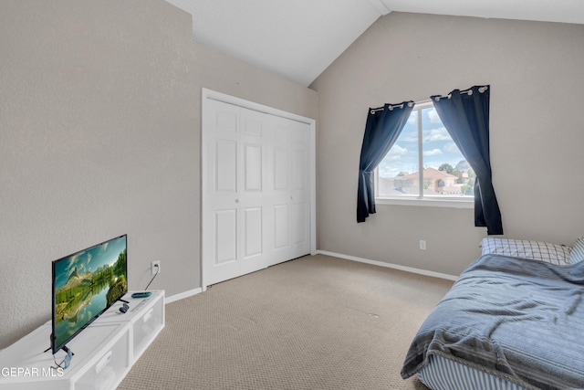 4328 Loma Alegre Dr, El Paso, TX 79934 - carpeted bedroom with vaulted ceiling and a closet