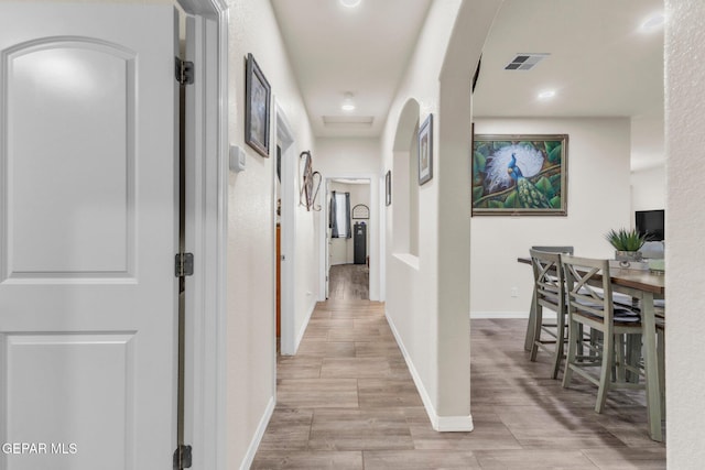 237 Gonzalo Cir, El Paso, TX 79932 - hall with light wood-style flooring and recessed lighting