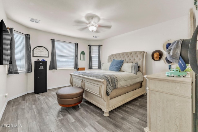 237 Gonzalo Cir, El Paso, TX 79932 - bedroom with wood finished floors and a ceiling fan