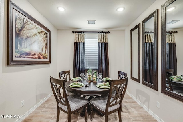 15249 Apex Ct, El Paso, TX 79938 - dining room featuring light wood-type flooring and recessed lighting