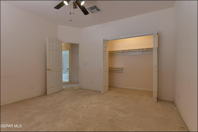 712 Rena Mae Ct, Las Cruces, NM 88005 - unfurnished bedroom featuring carpet floors, a closet, and ceiling fan