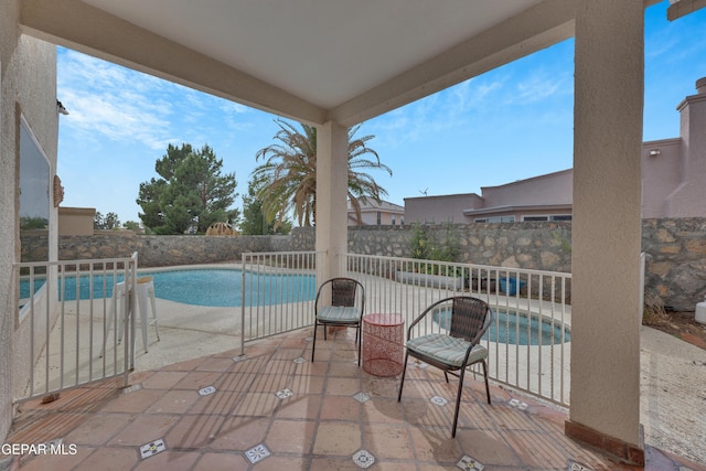 1121 Regal Ridge Dr, El Paso, TX 79912 - view of pool with a fenced backyard and a patio area
