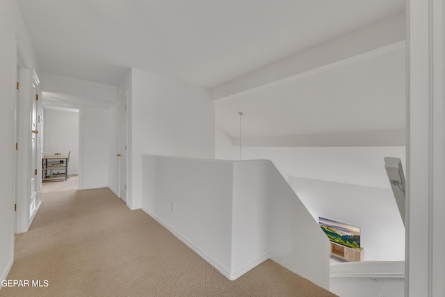 1121 Regal Ridge Dr, El Paso, TX 79912 - hall with an upstairs landing and carpet flooring
