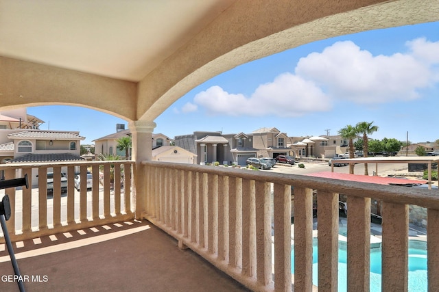 12301 Tierra Limpa Dr, El Paso, TX 79938 - balcony with a residential view and view of pool area