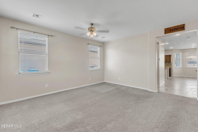 541 Sunset Valley Ave, Socorro, TX 79927 - carpeted spare room featuring ceiling fan and baseboards
