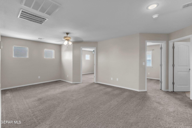 541 Sunset Valley Ave, Socorro, TX 79927 - carpeted empty room featuring ceiling fan, healthy amount of natural light, and a smoke detector