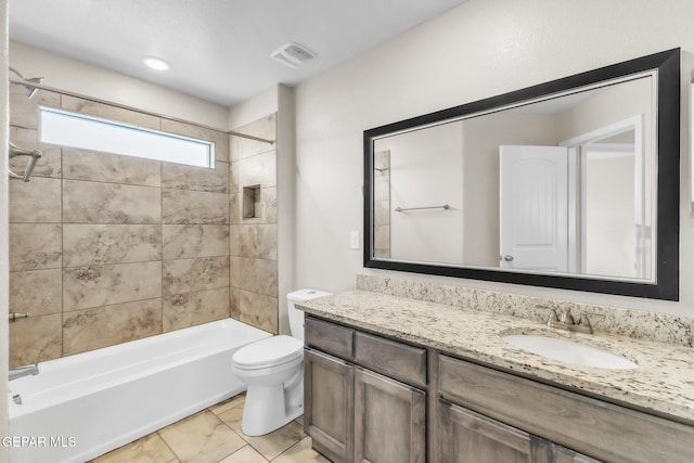 541 Sunset Valley Ave, Socorro, TX 79927 - full bathroom with vanity, bathing tub / shower combination, and tile patterned floors