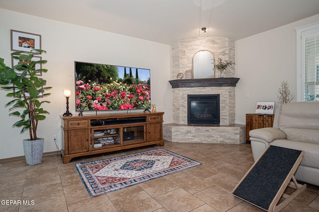 7317 Kiowa Creek Dr, El Paso, TX 79911 - living room with a large fireplace