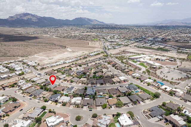 7317 Kiowa Creek Dr, El Paso, TX 79911 - aerial view of property and surrounding area featuring mountains