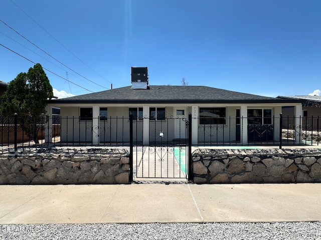 7216 Amethyst Rd, El Paso, TX 79915 - view of front of home with a fenced front yard