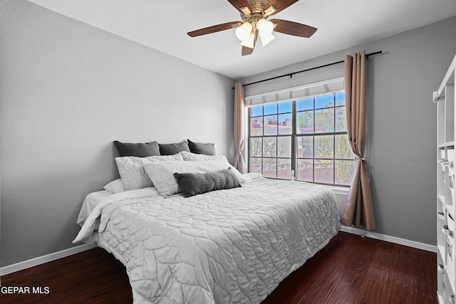 608 Paseo De Luna Ln, El Paso, TX 79912 - bedroom with wood finished floors and ceiling fan
