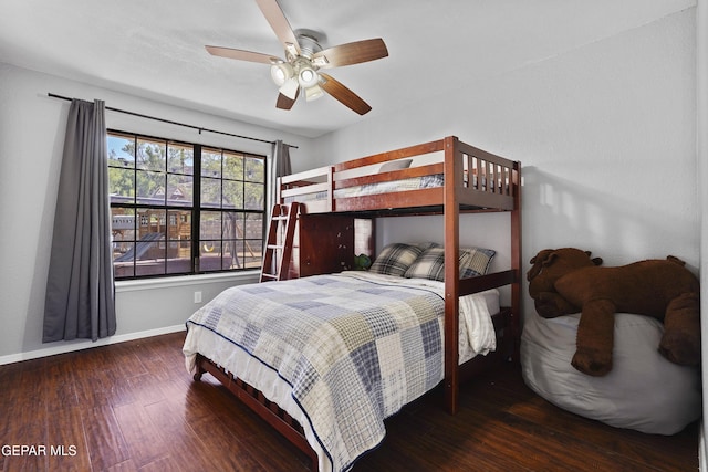 608 Paseo De Luna Ln, El Paso, TX 79912 - bedroom with wood finished floors and a ceiling fan