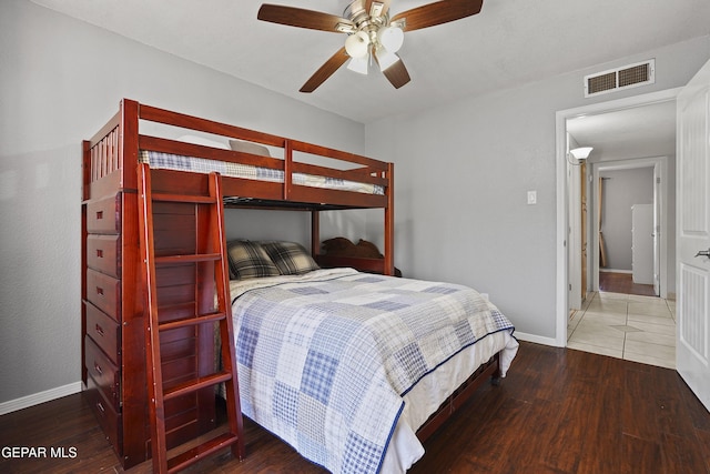 608 Paseo De Luna Ln, El Paso, TX 79912 - bedroom featuring wood finished floors and a ceiling fan