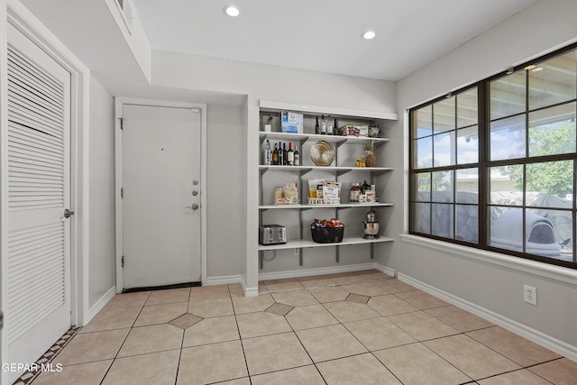 608 Paseo De Luna Ln, El Paso, TX 79912 - foyer entrance with light tile patterned floors and recessed lighting
