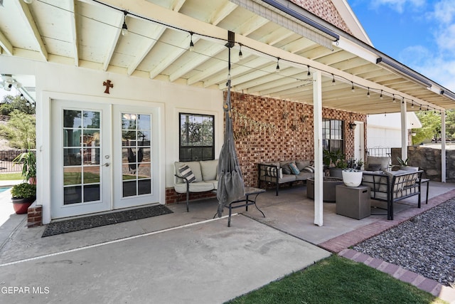 608 Paseo De Luna Ln, El Paso, TX 79912 - view of patio / terrace featuring outdoor lounge area and french doors