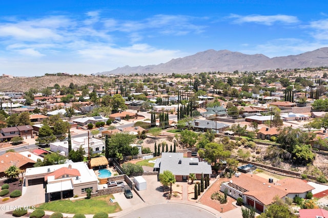 608 Paseo De Luna Ln, El Paso, TX 79912 - aerial perspective of suburban area with a mountain backdrop