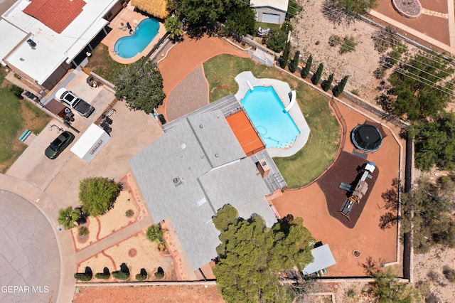 608 Paseo De Luna Ln, El Paso, TX 79912 - aerial view of a pool area