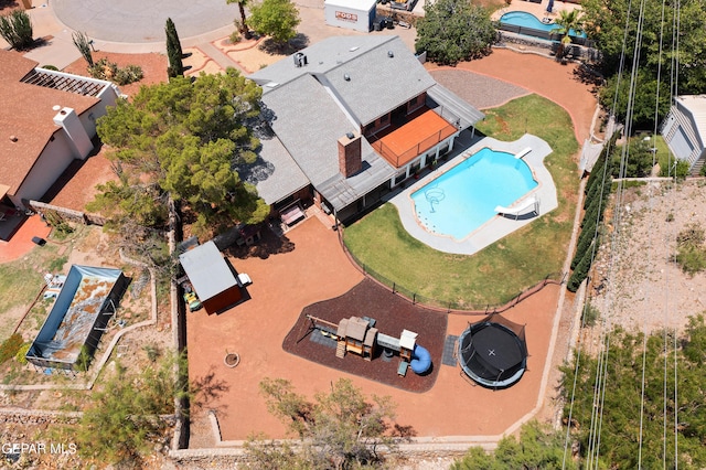 608 Paseo De Luna Ln, El Paso, TX 79912 - bird's eye view of a pool