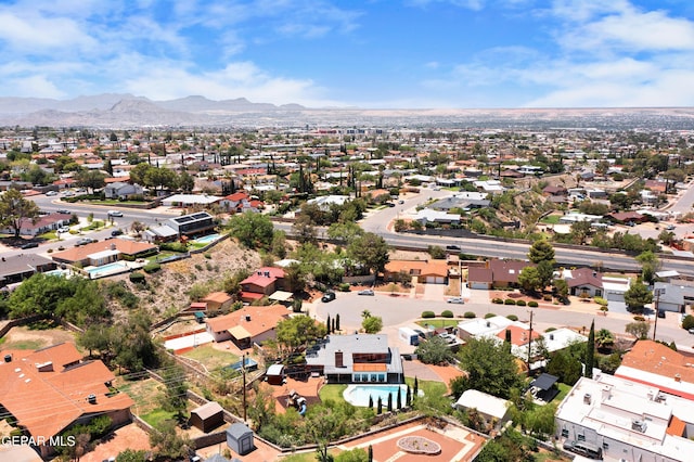 608 Paseo De Luna Ln, El Paso, TX 79912 - aerial perspective of suburban area with a mountainous background