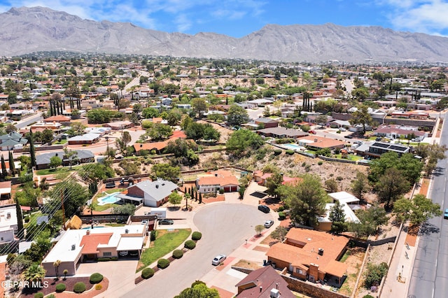 608 Paseo De Luna Ln, El Paso, TX 79912 - aerial perspective of suburban area featuring a mountain backdrop