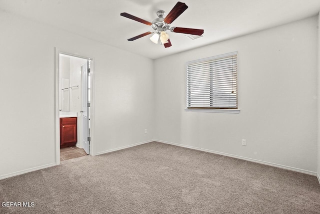 5020 Copper Ranch Ave, El Paso, TX 79934 - spare room featuring light carpet and a ceiling fan