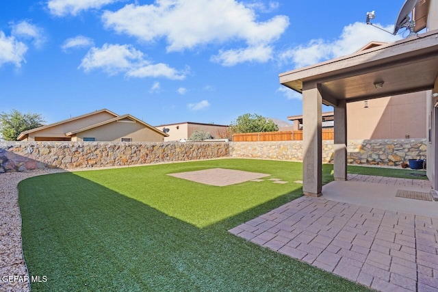 5020 Copper Ranch Ave, El Paso, TX 79934 - fenced backyard with a patio