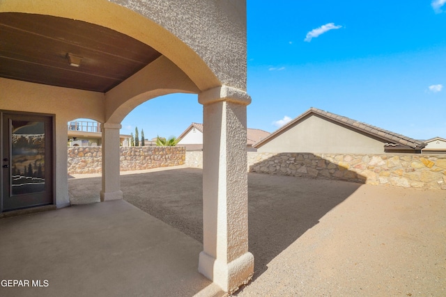 545 Lanner Dr, El Paso, TX 79928 - fenced backyard featuring a patio