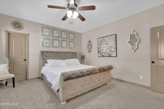 14192 Earl Chokiski, El Paso, TX 79938 - carpeted bedroom with baseboards and a ceiling fan