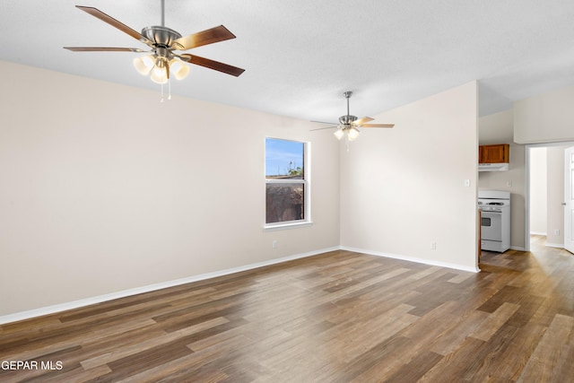 10980 Northampton St, El Paso, TX 79934 - unfurnished living room featuring ceiling fan and wood finished floors