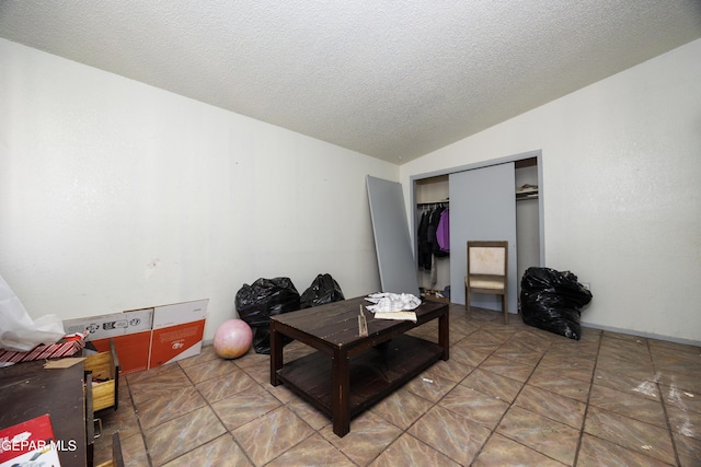 123 Marquita Ln, El Paso, TX 79915 - dining room with lofted ceiling and a textured ceiling