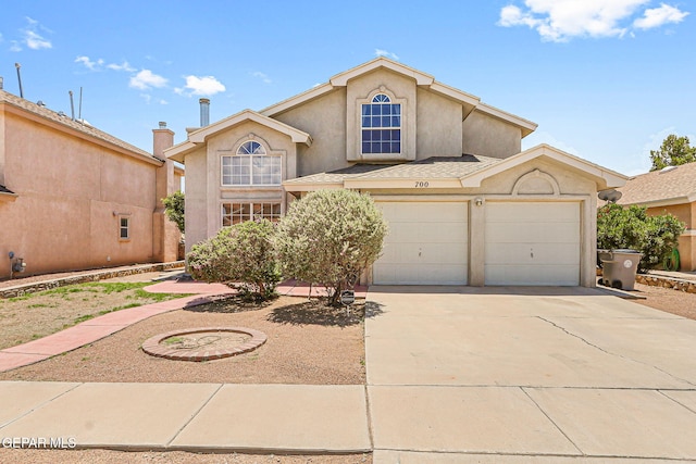 700 Milton Henry Ave, El Paso, TX 79932 - view of front facade with stucco siding, driveway, and a shingled roof