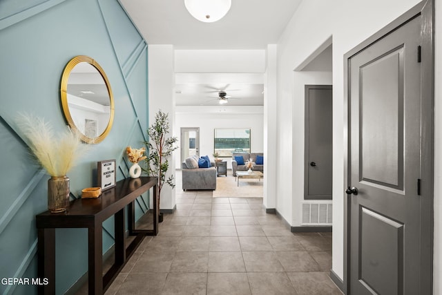 13699 Kathys Ct, El Paso, TX 79928 - hallway with baseboards and tile patterned flooring