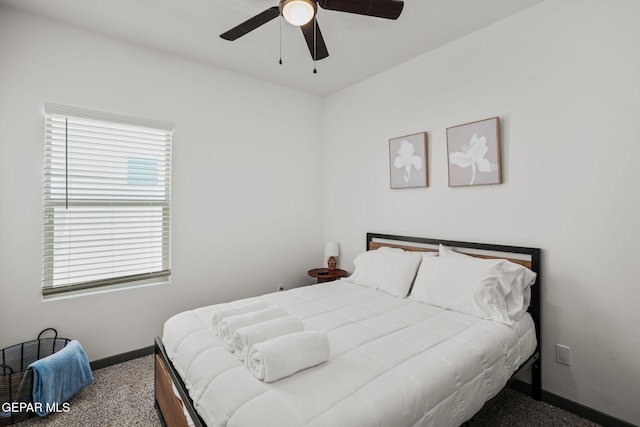 13699 Kathys Ct, El Paso, TX 79928 - bedroom with carpet floors and a ceiling fan